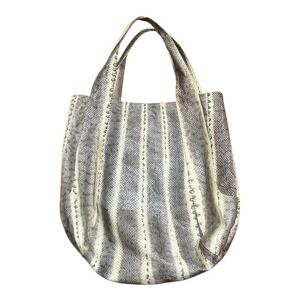 Beirn Designer Leather Snakeskin Tote Bag Lined Medium Size